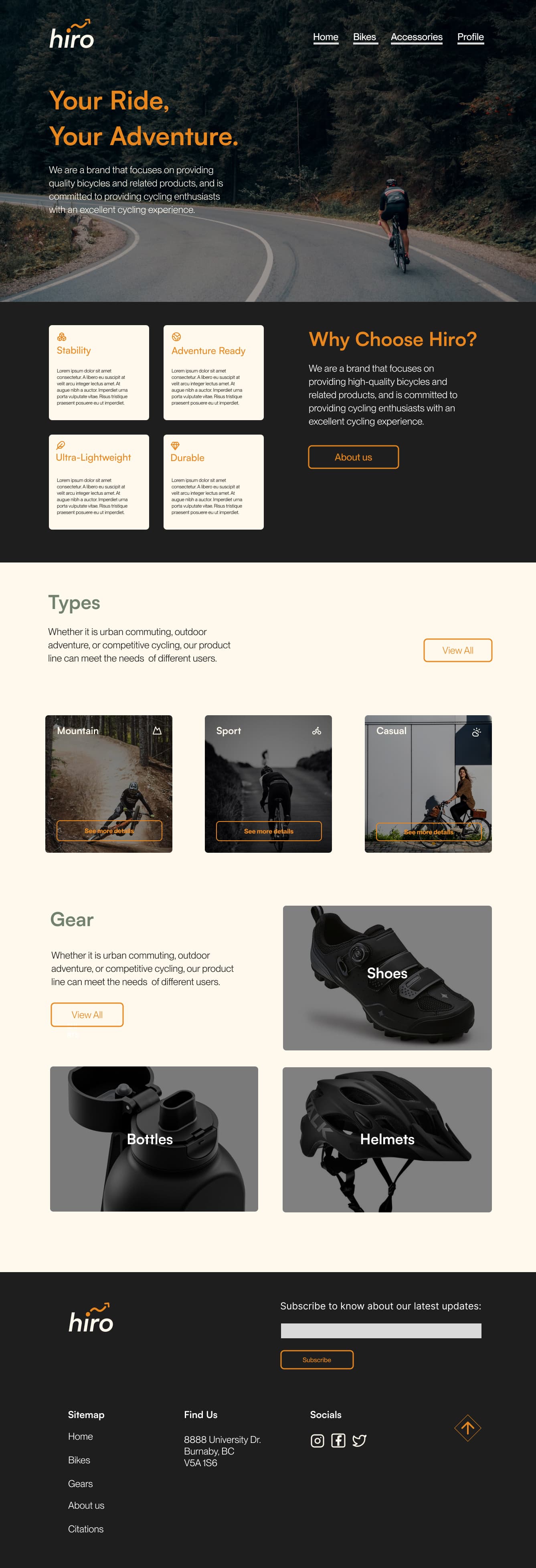 a screenshot of the hiro website